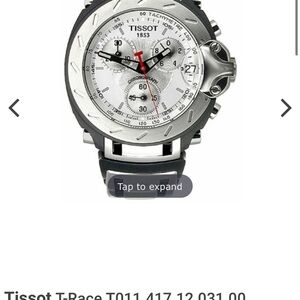 Tissot T-Race Silver and Black Chronograph